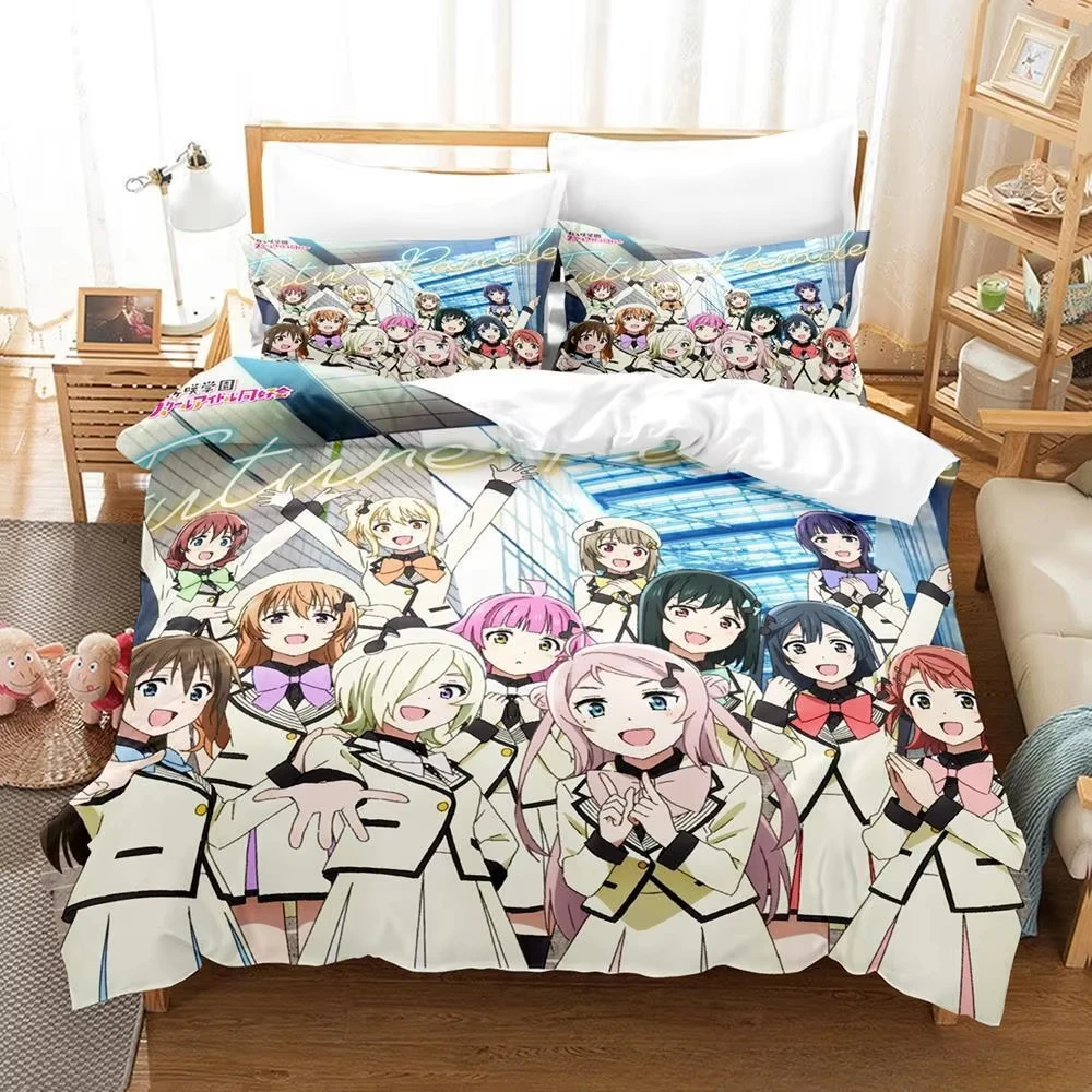 Anime Love Live! School Idol Project Bedding Set Duvet Cover Bed Set Quilt Cover Pillowcase Comforter king Queen Size Boys Adult