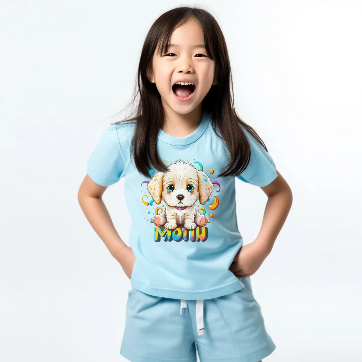 

Детские топы с короткими рукавами для мальчиков и девочек, летние повседневные короткие футболки, детские футболки из чистого хлопка с мультяшным принтом собаки