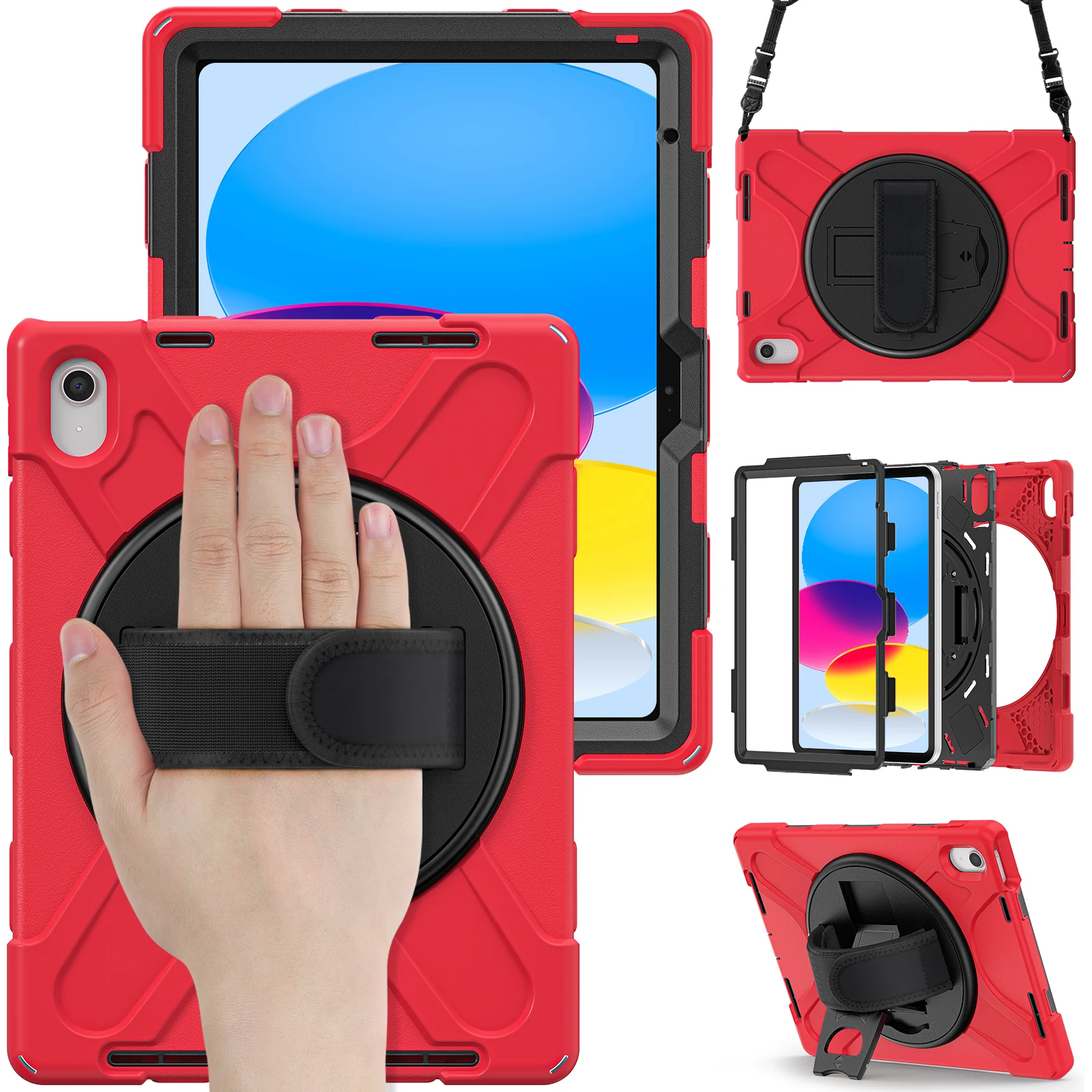 

Case for iPad 11 2025 Full Body Shock Proof Tablet Cover for ipad10 10.9" 2022 10th Generation 360 Rotation Protection Cover