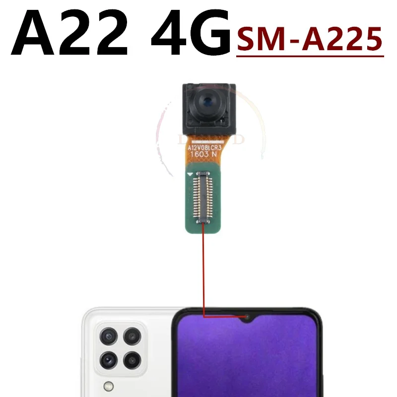 Rear Front Camera For Samsung Galaxy A22 4G 5G Selfie Facing Backside Frontal Back Camera Module Flex Repair Spare Part