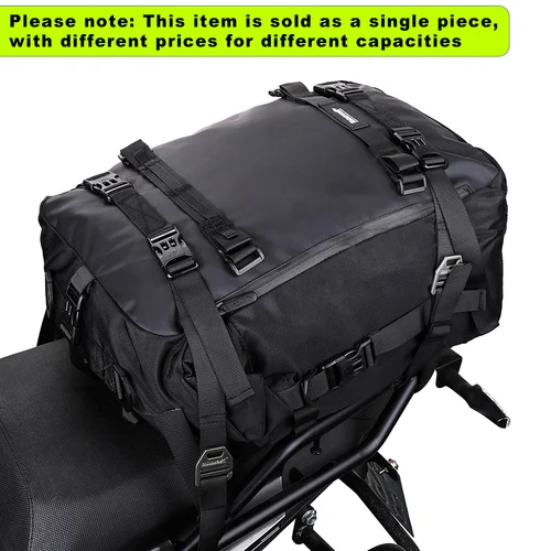 Imagen 2 del producto Rhinowalk-Bolsa lateral para motocicleta, bolsa impermeable para asiento trasero, mochila multifunción de 10L, 20L y 30L, paquete de equipaje modificado para parachoques