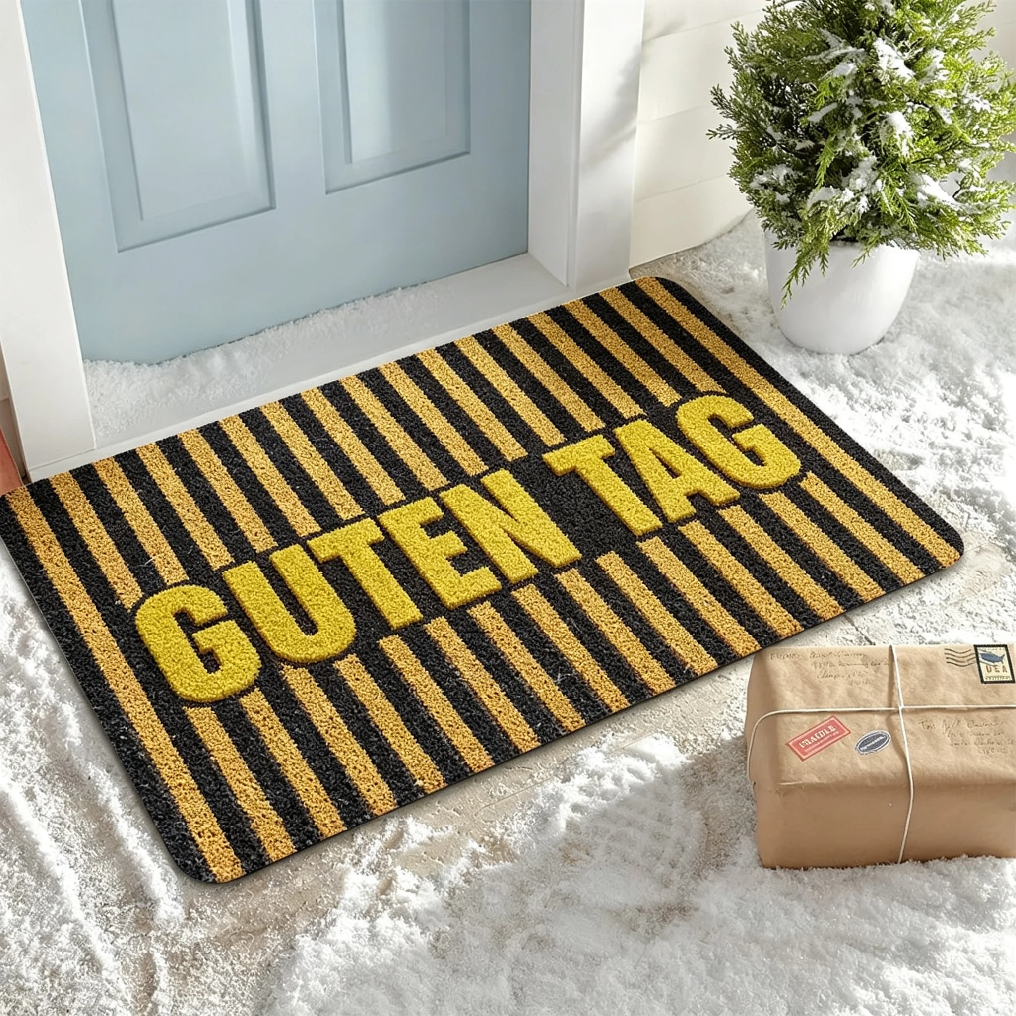 1pc Striped BONJOUR Letter Doo - огляд і ціна Home Bathroom Colors