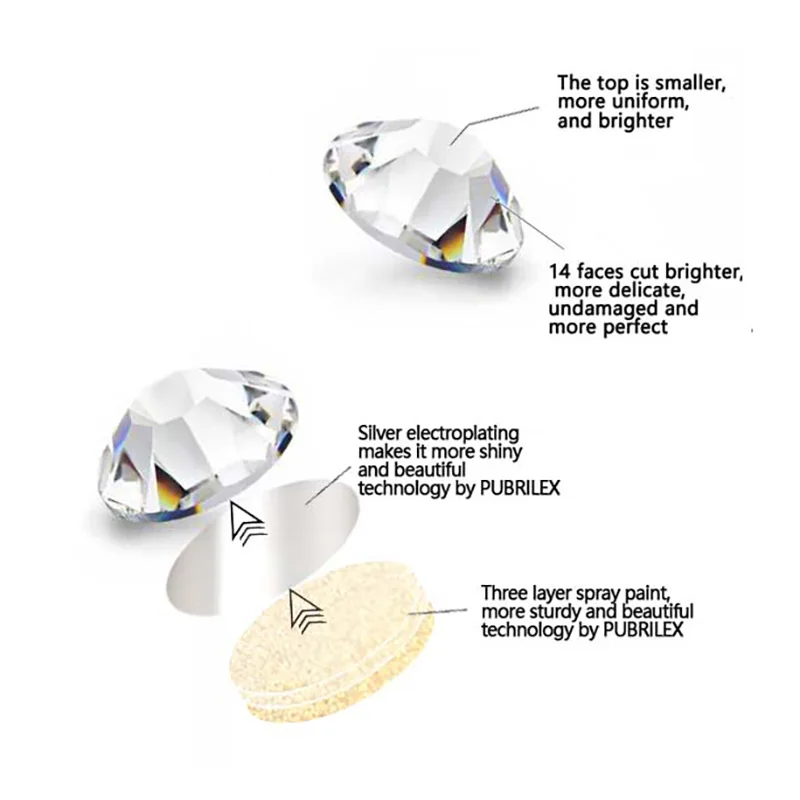 Light Rose Nail Art Non-hotfix Glass Rhinestones Crystal Rhinestone Pixie Silver back Stone For Applique Garment Craft Nail
