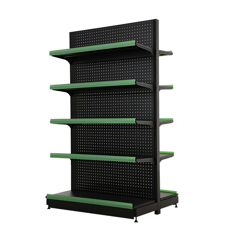 custom，Custom Heavy Duty Iron Metal Retail Store Shelf Display Supermarket Gondola Shelving Rack Shelves For Retail Store