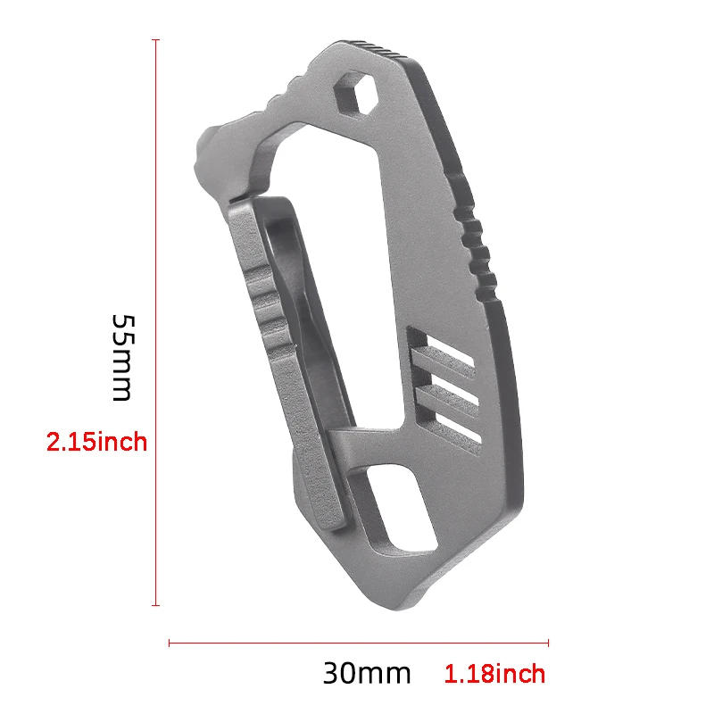 Fashion Creative EDC Titanium Alloy Mechanical Press Keychain Men\'s Super Light Waist Hanging Car Key Chain Key Ring Gifts