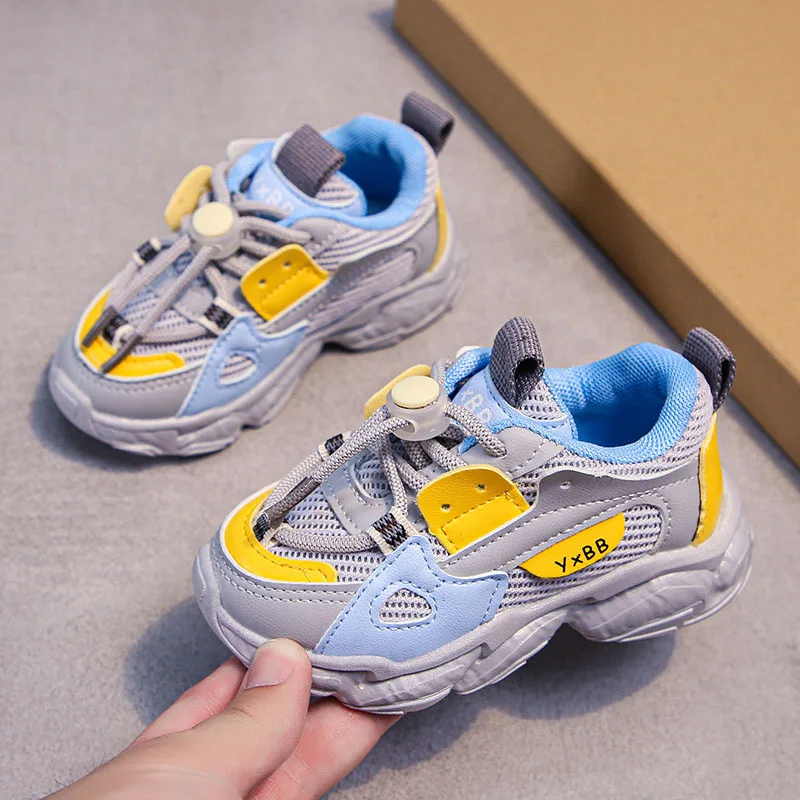 Girls Sports Shoes 2024 Fashion New Baby Net Surface Breathable Casual Shoes Boys Daddy Shoes 21-36 Size Shoes