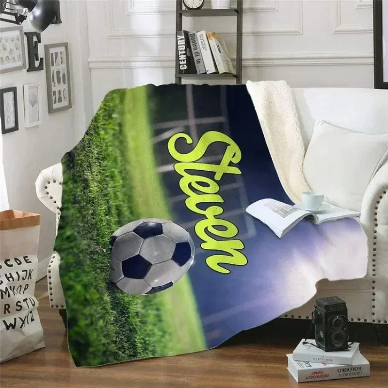 

Personalized Lovely Kid Soccer Blanket For Comfort & Unique|DY22/60x80 inches