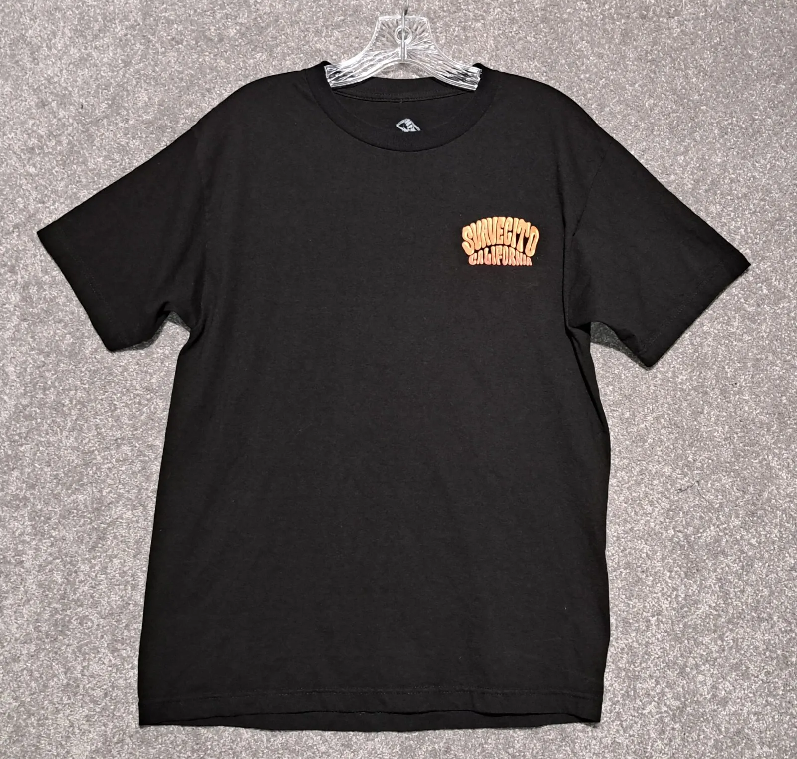 Camiseta Suavecito Pomade para hombre, diseño gráfico negro/naranja, talla M, de segunda mano