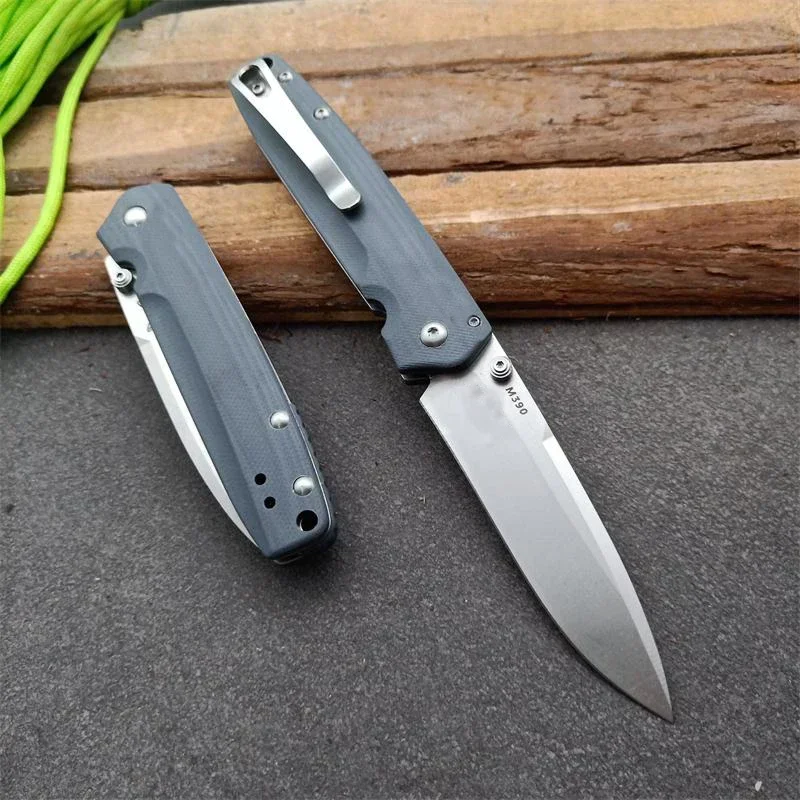 Axis Folding Knife Mark M390 Stainless Steel Blade Brass Washer G10 Handle EDC Outdoor Tactical Survival Pocket Knives