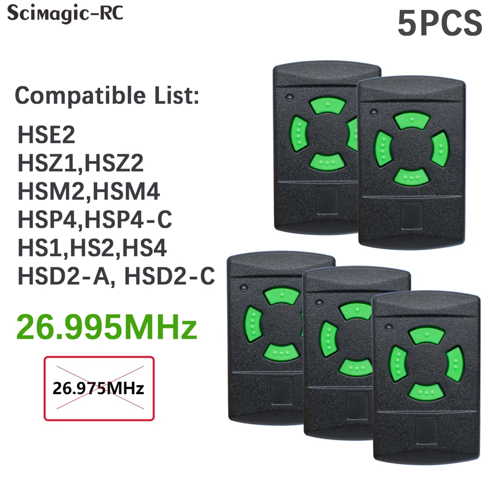 1-20PCS 26.995MHz HSM4 HS4 HSE4 HSM2 HSE2 HS1 HS2 HS4 HSZ1 HSZ2 HSP4 Series Garage Remote Control Gate Door Opener Transmitter