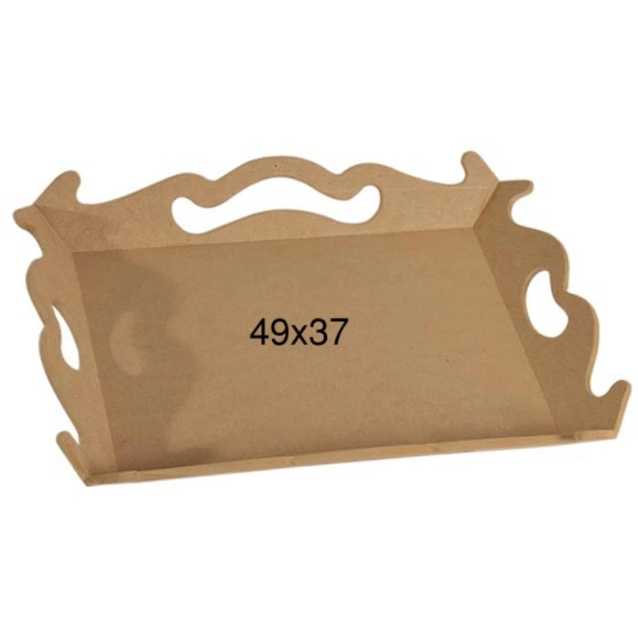 T708 Embroidered V Tray, Can Be Painted Mdf Wood Tray