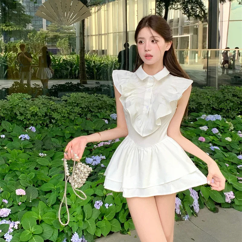

Новая летняя блузка Pure Desire Sweet And Spicy Girl с воротником, приталенная, стройнящая, А-силуэт