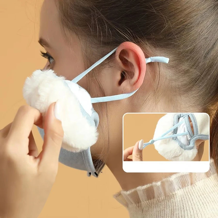 الشتاء الدافئ قناع غطاء للأذنين للنساء الرجال أفخم حماية الأذن مبطن يندبروف ركوب الدراجات قناع حماية الأذن الباردة تنفس #2