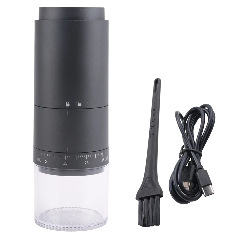 Portable Battery Powered Burr Coffee Grinder With 38 Adjustable Settings, For Travel, Camping, Office,Espresso,Pour Over