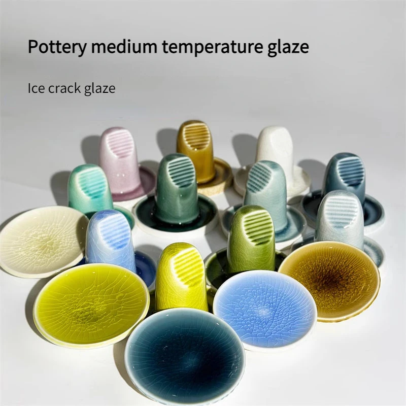 300ml Crackle Glaze Ceramic Glaze Pottery Open Flake Ice Crackle Glaze Medium Temperature 1180-1280 DIY Handmade Art Creation