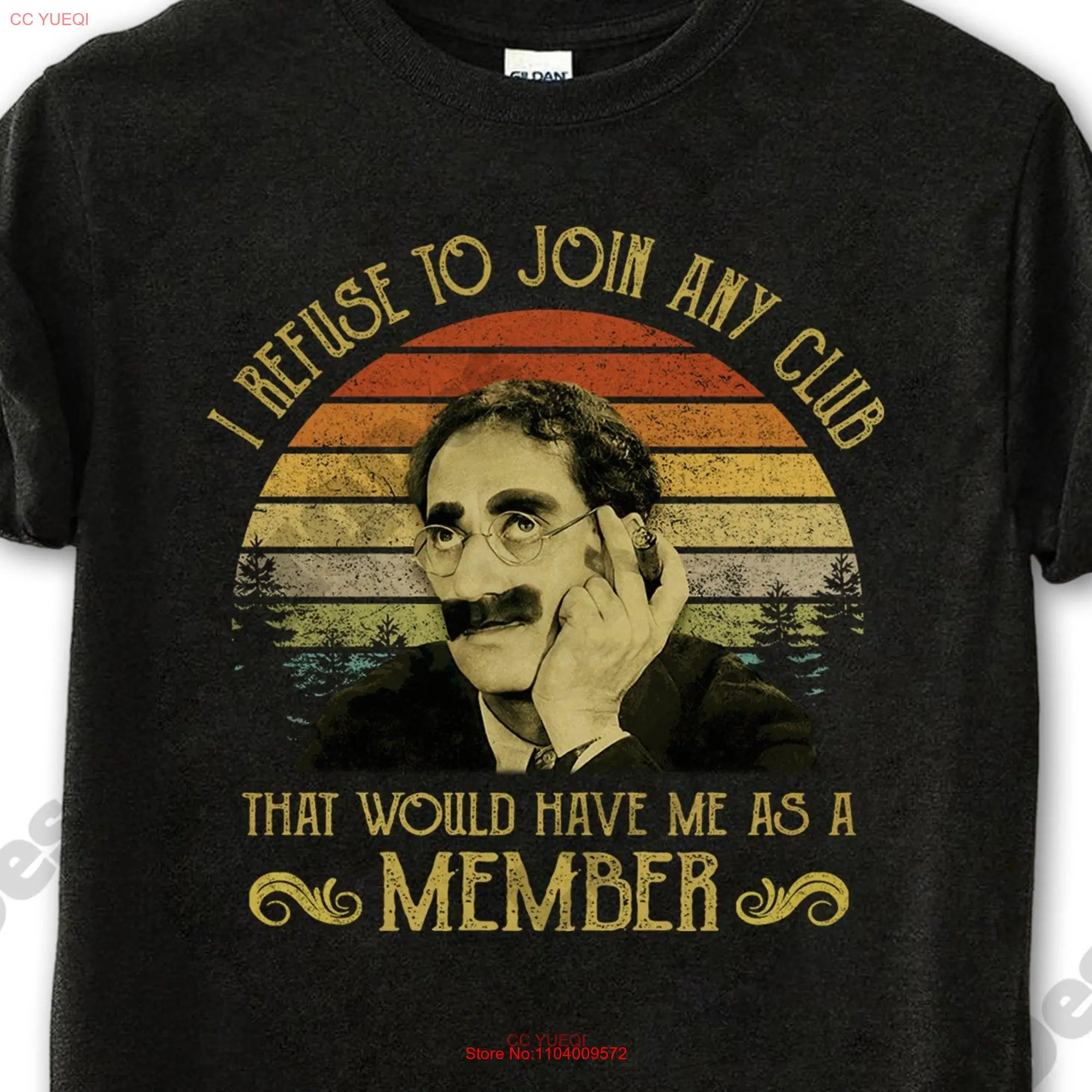 Я не хочу присоединяться к любому клубу, в котором я в качестве члена, Винтажная футболка, фильмы, цитаты, длинные или Короткие рукава