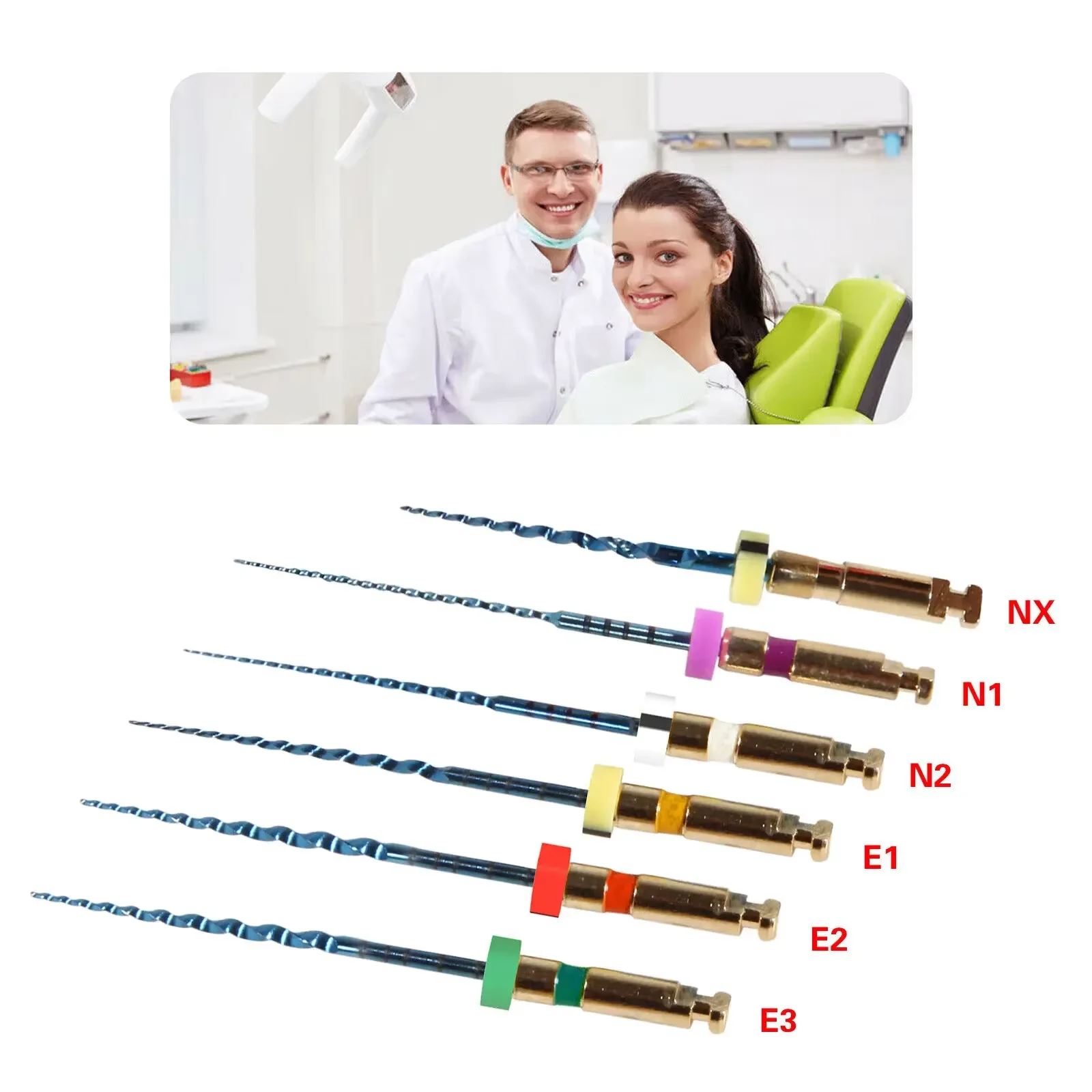 18pcs/3Packs Dental Endodontic NiTi Files Rotary Engine File 25mm Endo Motor Root Canal Treatment