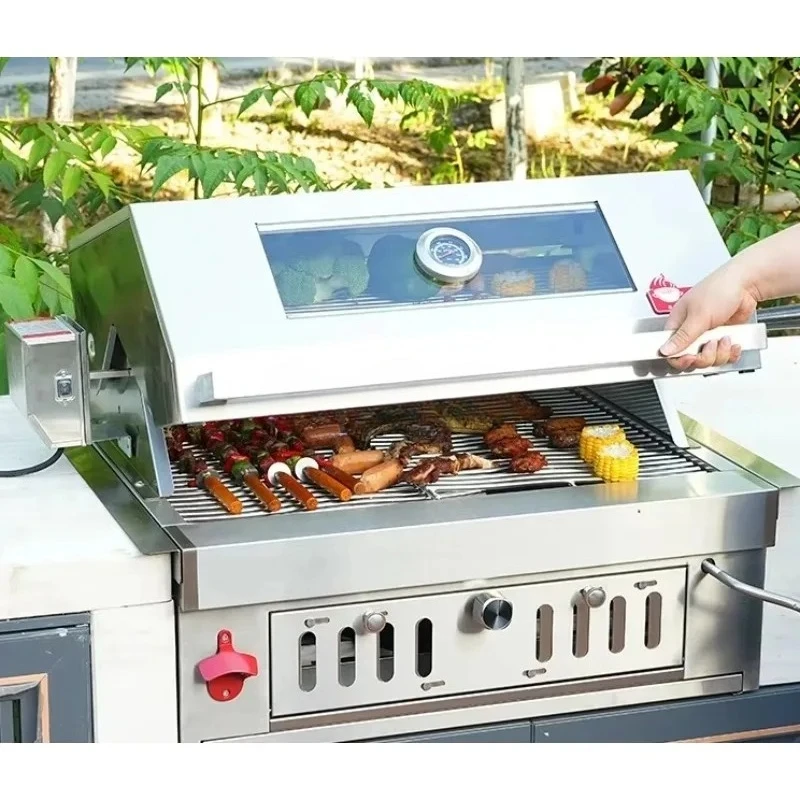 New Arrival Professional Stainless Steel Built-In BBQ Charcoal Grill Non-Stick Grate AntiRust Heavy Duty for Outdoor Party Patio