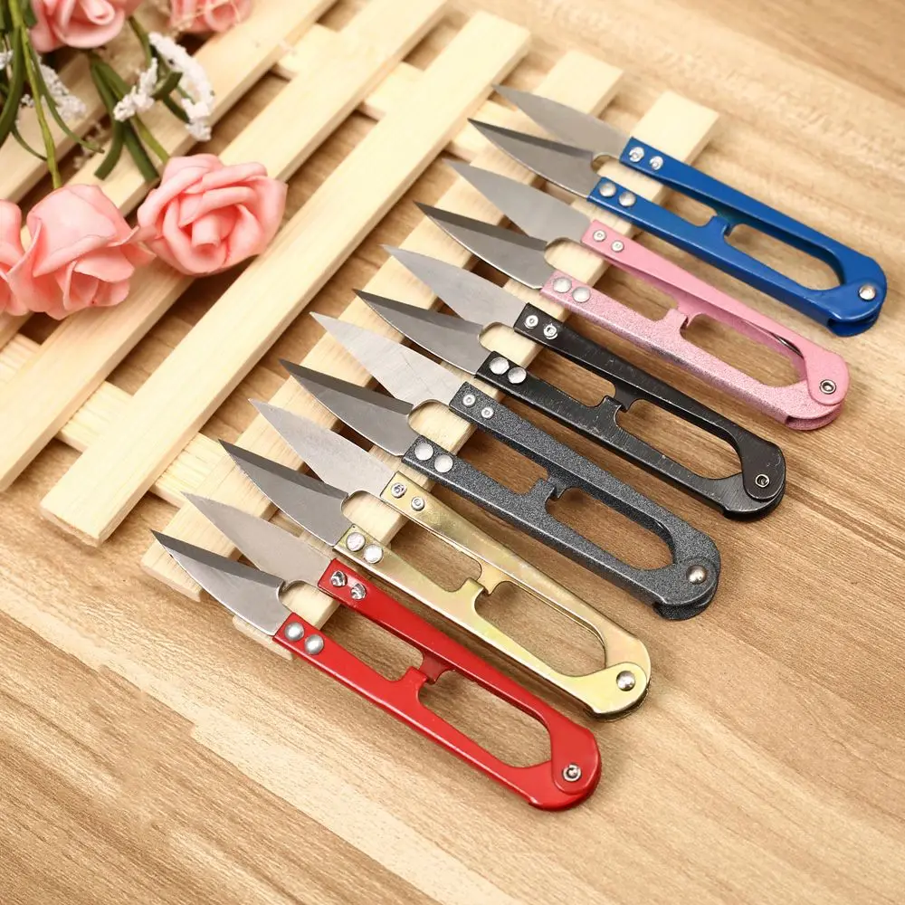 1PCS Paper Scissors Portable Stationery Sewing Scissors Office Supplies Student Paper Cutting Tool Color Random