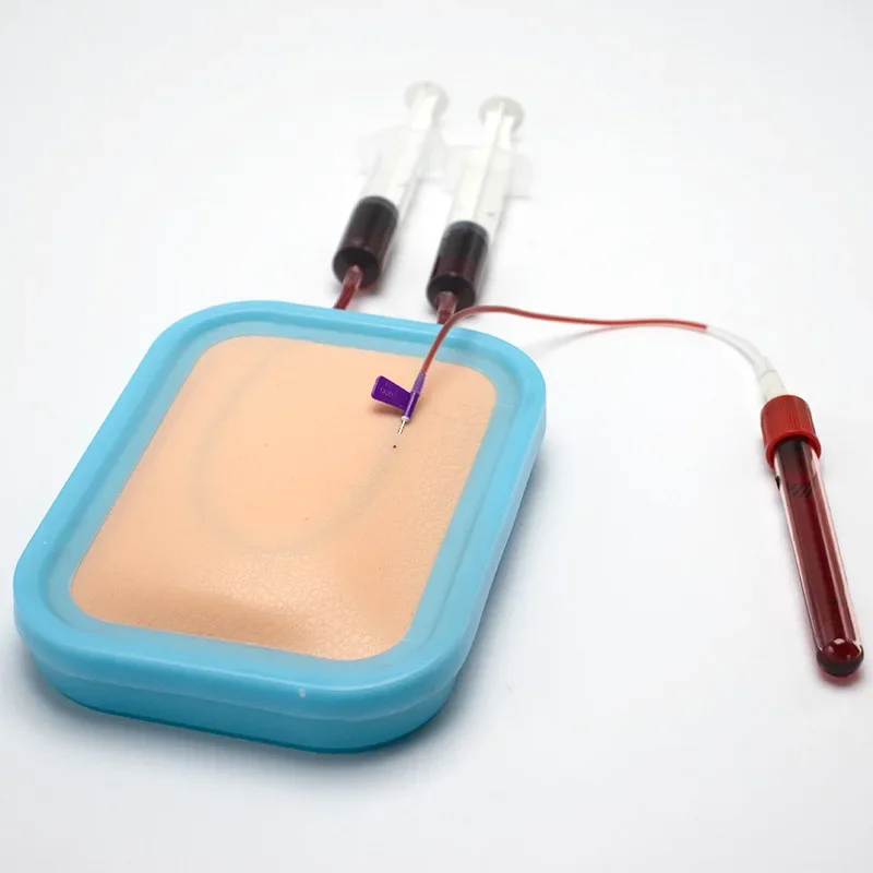 AiQUE 1 Set Practical Venipuncture Injection Silicone Simulation Skin Practice Needle Injection Practice Model Transfusion