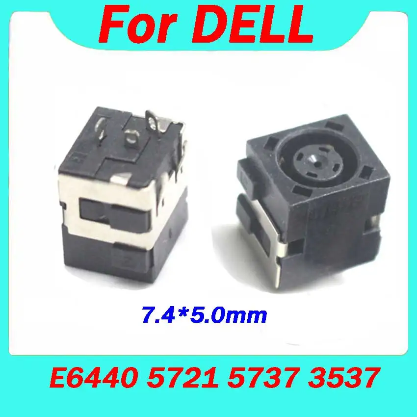 1-3Pcs For Dell E6440 5721 5737 3537  7.4*5.0mm 3Pin DC Power jack Tablet Notebook Charging  Connector Repair  Socket