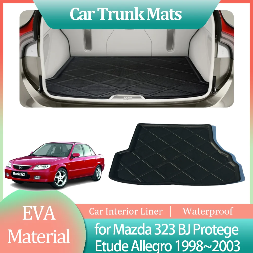 

Car Trunk Mat for Mazda 323 BJ Protege Etude Allegro 1998~2003 1999 Waterproof Inside Liner Trunk Cargo Tray Pad Part Accessorie