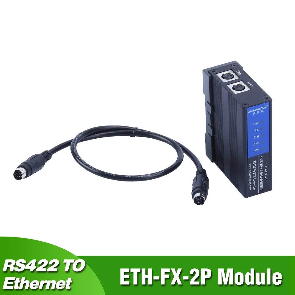 ETH-FX-2P RS422 TO Ethernet Converter PLC Module For Mitsubishi FX FX1N/1NC FX2N/2NC FX3U/3U FX3G/3GA/3GC FX3S Series PLC