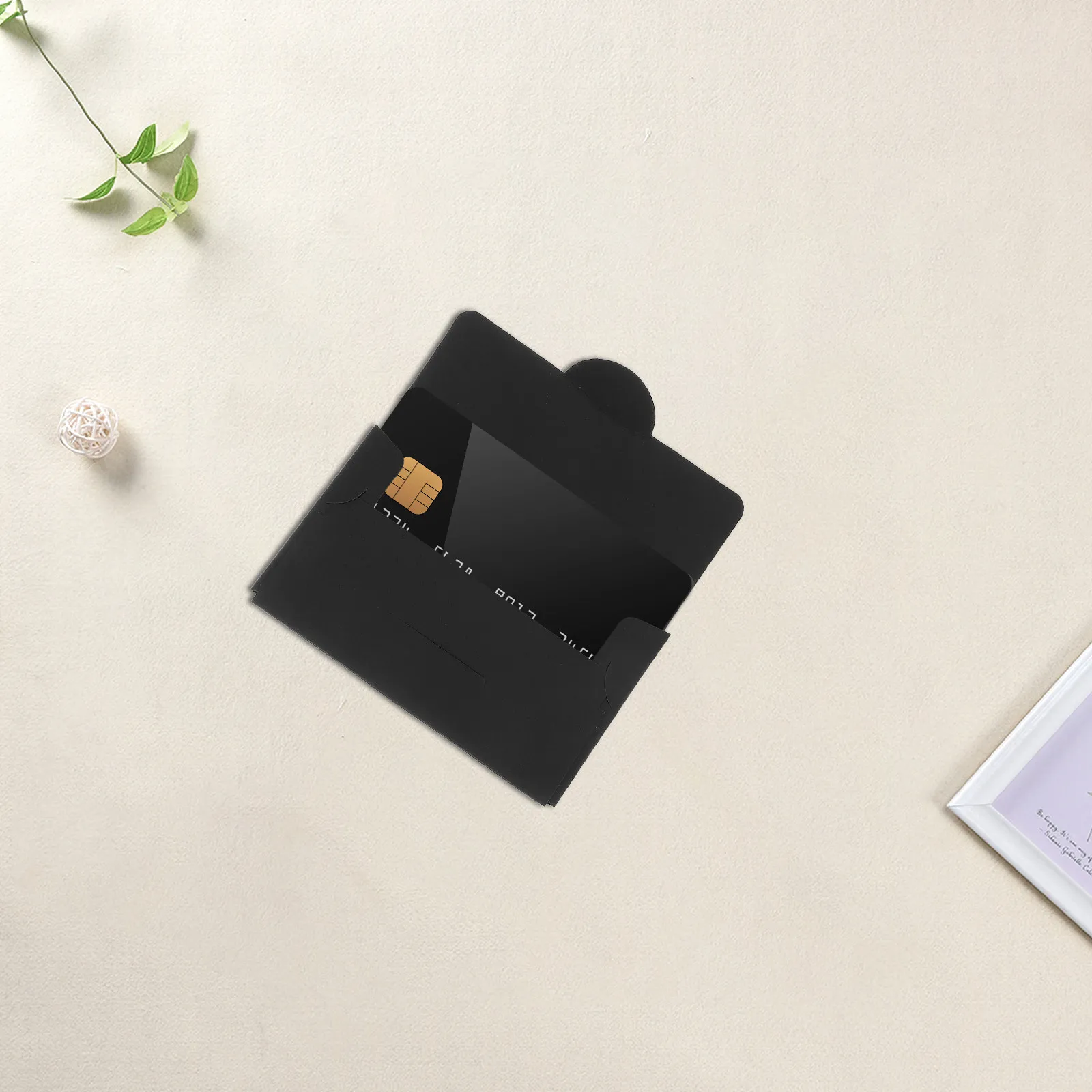 50Pcs Card Sleeves Kraft Paper Business Membership Card Holders Protectors for Credit Debit Atm Key Envelopes
