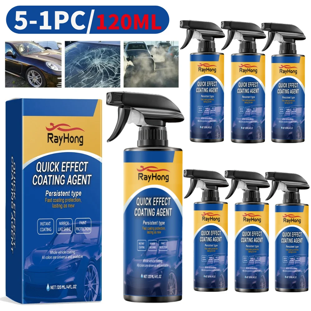 120ml Car Polishing Maintenance Spray Long Lasting Water Repellent Spray Quick-Dry Anti-Fogging Protection Agent for Automotive