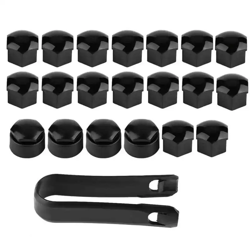 16pcs 17mm Nut Car Wheel Auto Hub Screw Protection Anti‑theft Cover Cap Auto Accessories