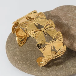 PRISCA | Stainless Steel Butterfly Bracelet for Women and Girl Fashion Italian Charm Accessories New Style
