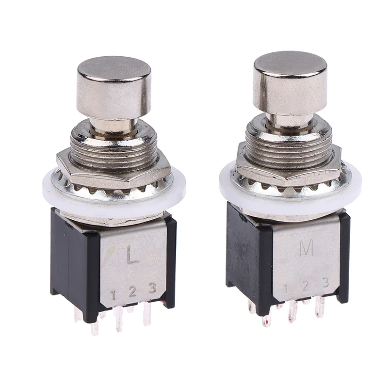 DPDT Latching Momentary ON/ON Foot Switch Guitar Effects Pedal Stomp Box 6Pin Emergency Stop Push Button For Guitar Effect Pedal