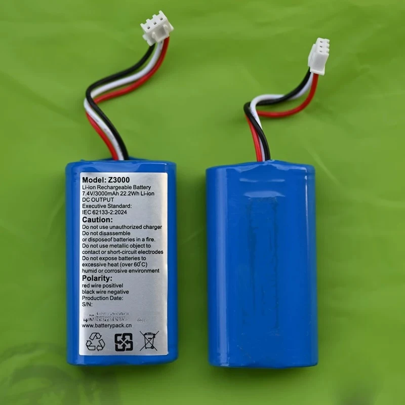 7.4V 2000mAh High Capacity Li-ion Battery Pack Z2000 Z3000 for LD-5C(B) Laser Dust Detector Monitor