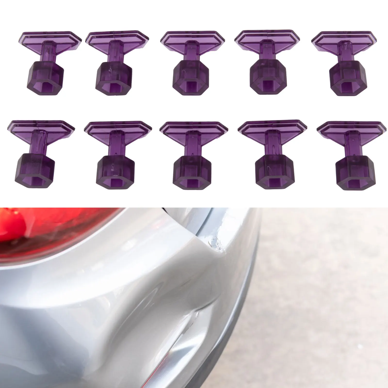 10 * Puller Tabs Dent Removal Tools Pdr Car Dent Repair Car Dent Removal Tool Auto Paintless Dent Repair Glue Tabs Set