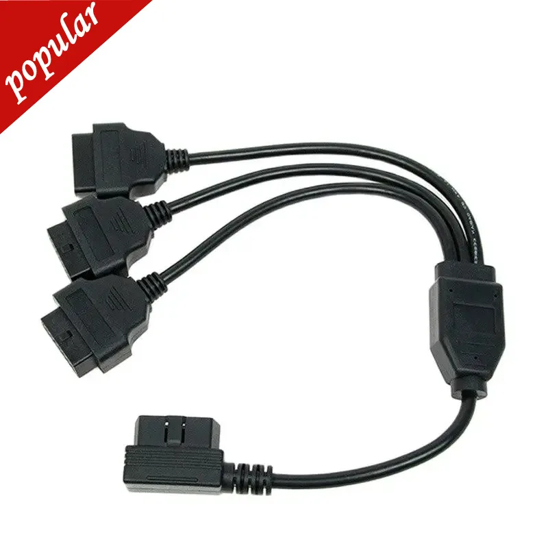 

OBDII 16 Pin 1 Male Splitter to 3 Female Extension Cable OBD2 Car Diagnostic Extender Cord Adapter 50cm diagnostic-tool