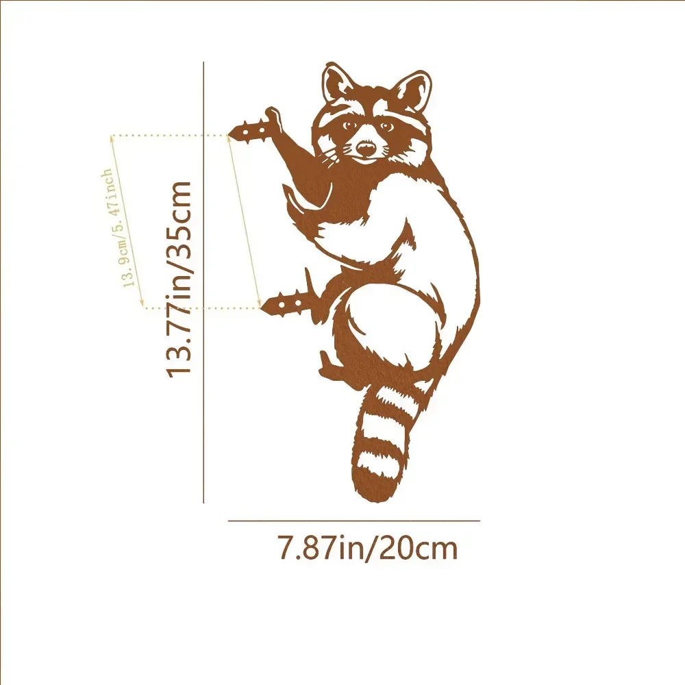 “Singular Metal Raccoon Outdoor Garnish: Lovely Garden Stake and Yard Decoration for a Delightful Outdoor Setting”