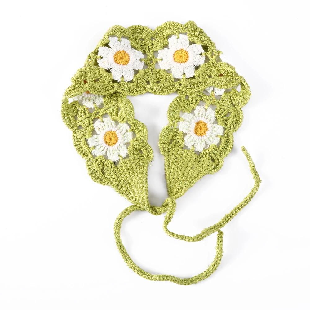 

AWAYTR Flower Knitted Headband Sunflower Headbands Crochet Hair Bands for Women Girls Bandana Turban Hair Accessories
