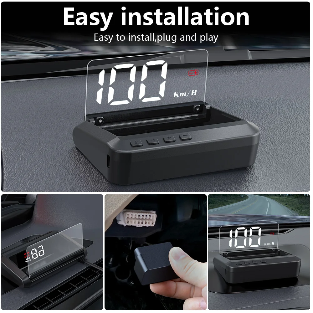 WiiYii C100 OBD2 GPS Car Speed Projector Mirror Driving On-board HUD Head Up Display Computer accessori elettronici per Auto