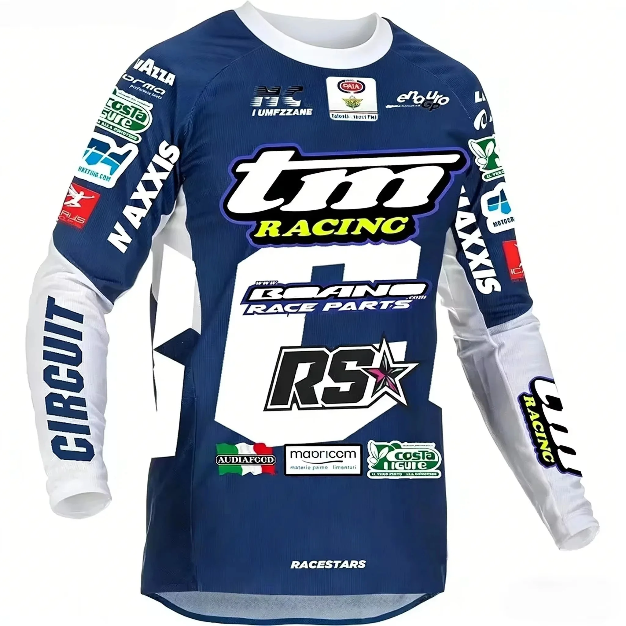 Sommer Neuheit Kinder Erwachsene Jugend Offroad-Motorrad Langarm-T-Shirt TM Racing Team Radsportanzug Atmungsaktives Schnelltrocknendes Sport-Oberteil – Detail 7