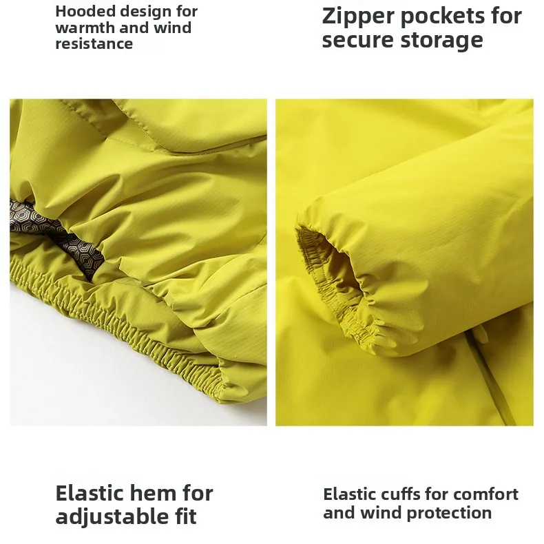 2025 خريف شتاء جديد Sle الرياضة في الهواء الطلق التنقل aphene يندبروف مقاوم للماء مقنعين القطن Jaet الشباب الوقوف صالح #3