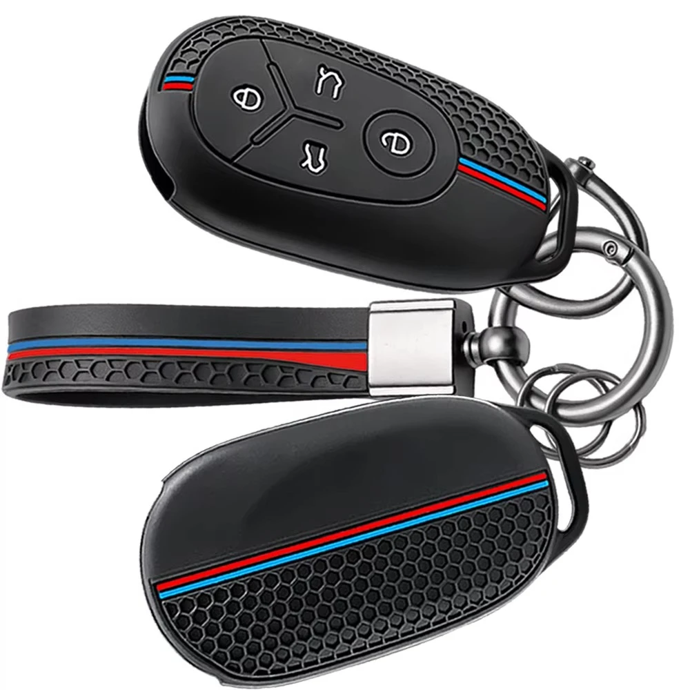Silicone Car Remote Key Case Cover Protect Shell Fob For Geely EX2 GEOME Galaxy 2025 Light Star Wishes Exploration Youth Version