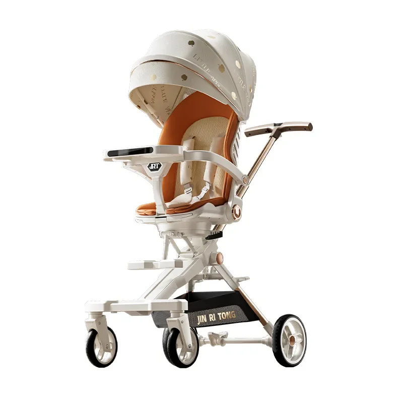 

Four Wheel Stroller Newborn Baby Two-way Swivel Seat High Landscape Lightweight Stroller Foldable Adjustable Baby Stroller