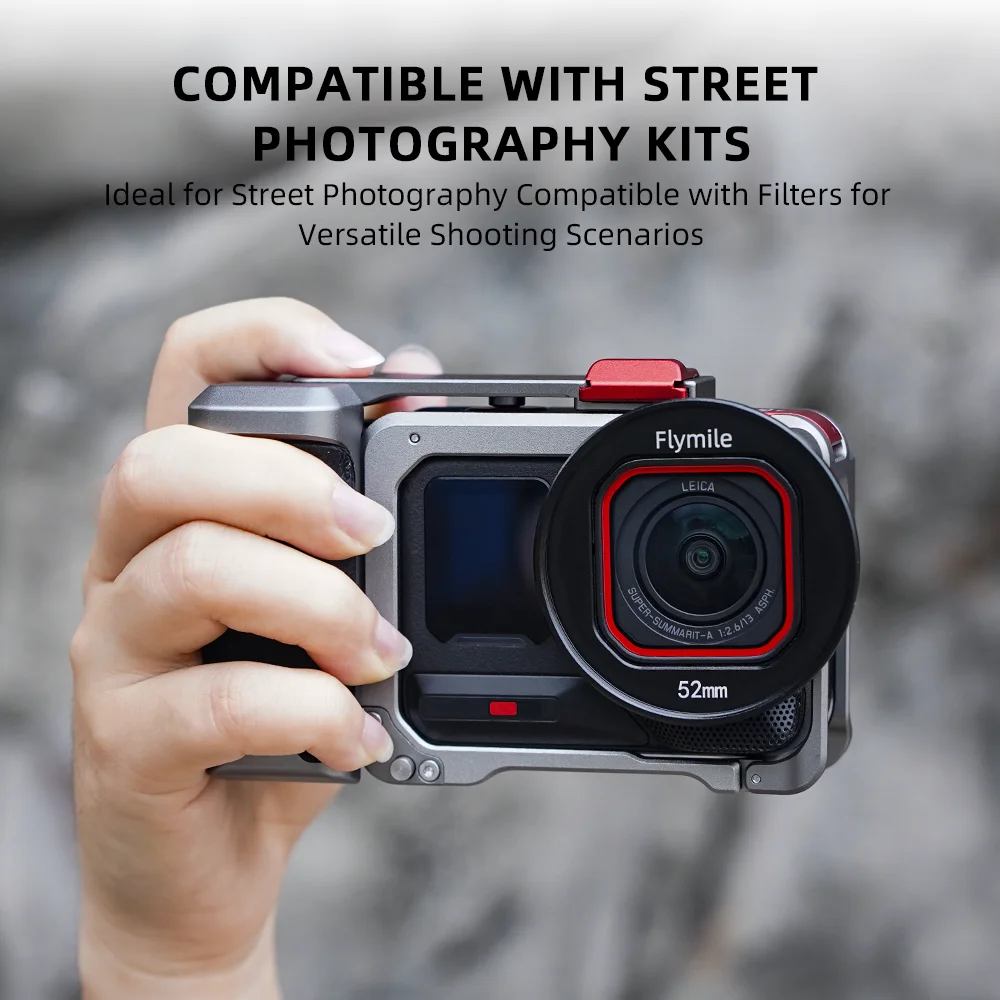 Flymile Ace Pro 2 حامل مرشح جبل عدسة تصفية كليب ل Insta360 Ace Pro 2 اكسسوارات 52/49 مللي متر مرشحات الإطار محول