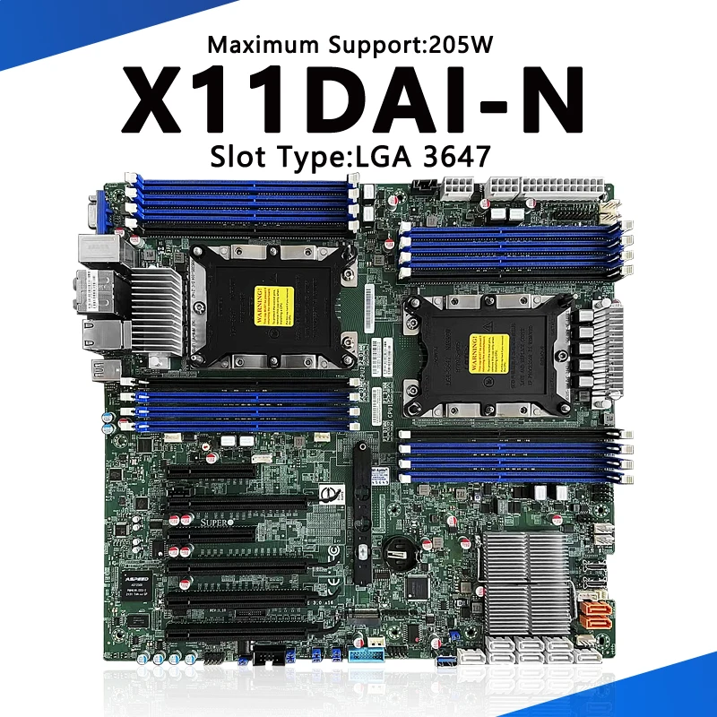 X11DAI-N Server Motherboard +2* Xeon Gold 6152 22C/44T Processor +2* Cooler +4x 64GB =256GB DDR4 2666Mmh RAM Memory