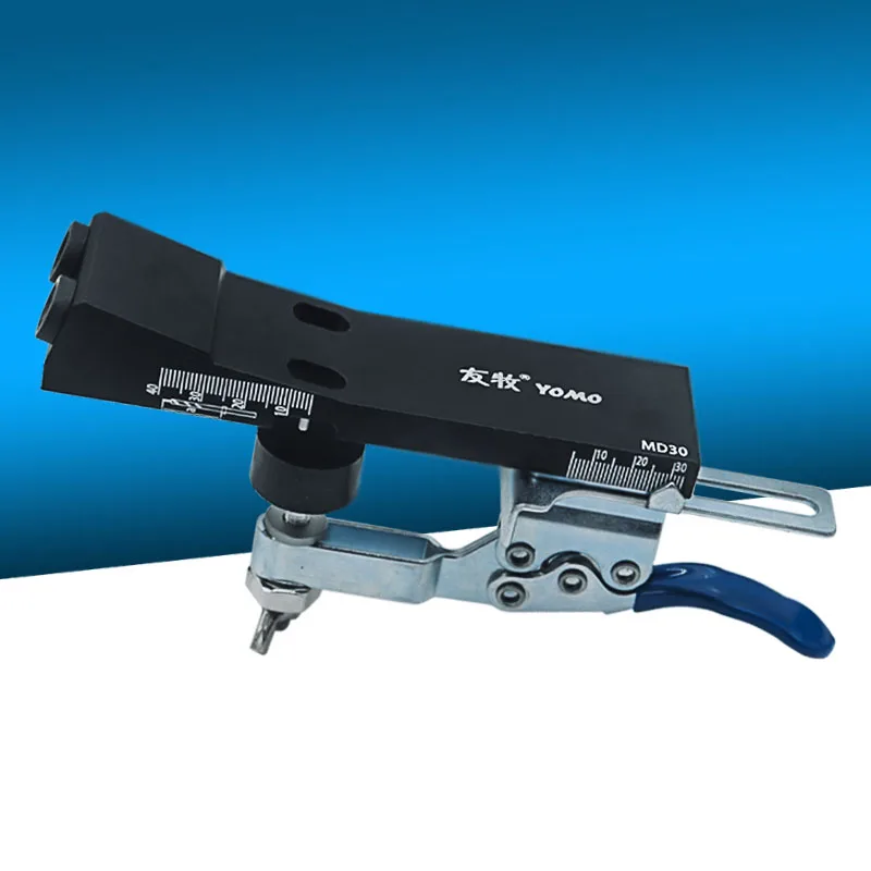 

Полностью металлический комплект приспособлений для карманных отверстий с быстрым зажимом и ступенчатыми сверлами. Простая в использовании система приспособления для винтов с двумя отверстиями для карманных отверстий MD30.