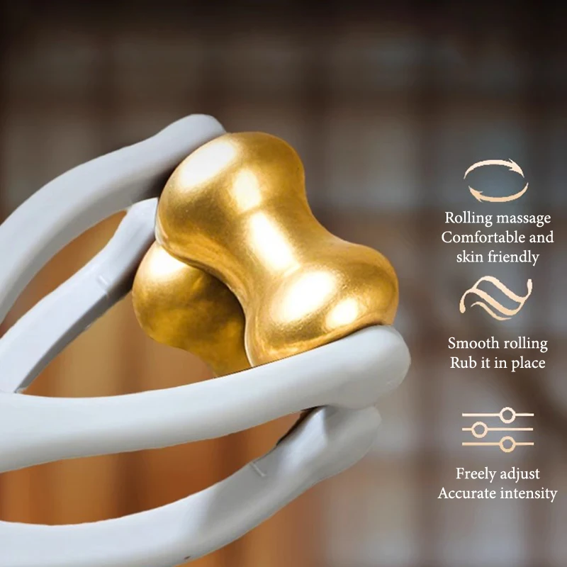 New Finger Massage Dual-Row Roller Brass Roller Design Relieve Finger Fatigue Promote Blood Portable Finger Massage Tool