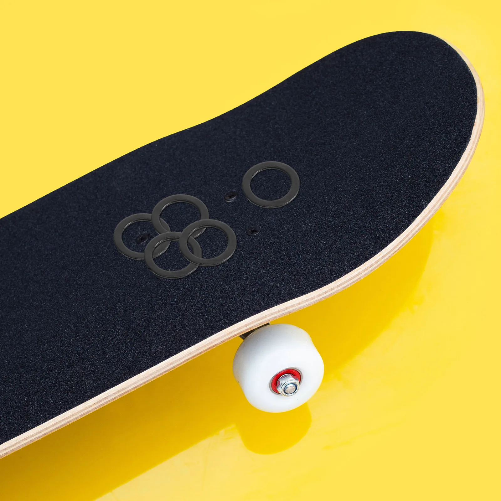 

100 шт. легкосъемных шайб для скейтборда, алюминиевые кольца для осей, проставки для колес лонгборда, запчасти для скейтборда