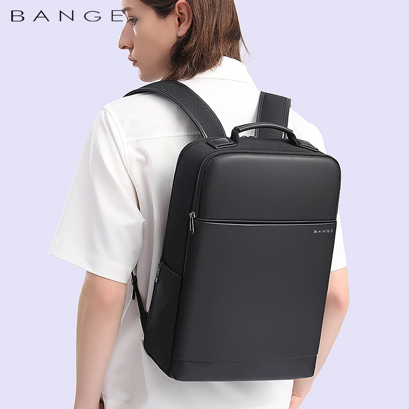 BANGE 2023 New Design Large Capacity USB Rechargable Travel Backpacks Men 15.6 in Laptop Backpack Waterproof Bag for Male