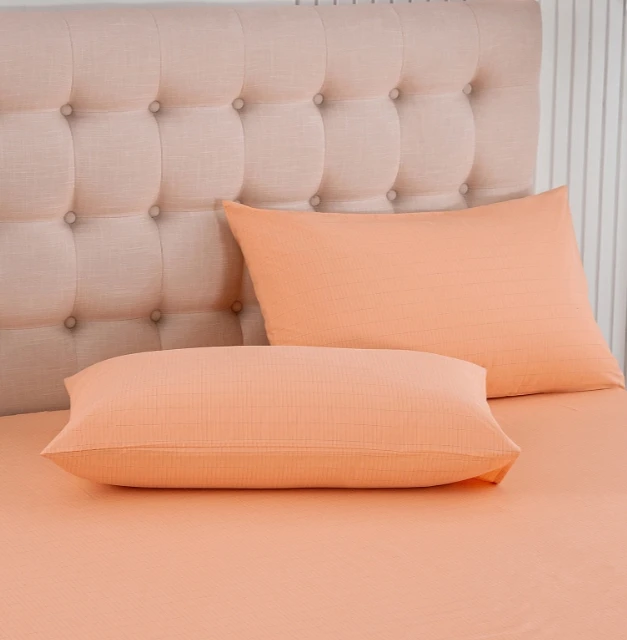 Earthed Pillowcase color peach pure silver fiber conductivity with adjustable Grounding earthing cord sleep therapy