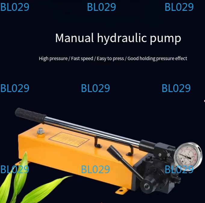 Portable manual hydraulic pump single/double acting hand pressure pressure test pump